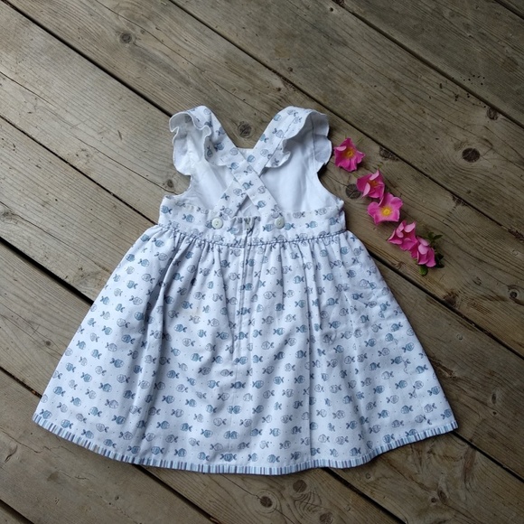 Florence Eiseman | 3T Fish Motif Cross Back Apron Dress - Picture 4 of 11
